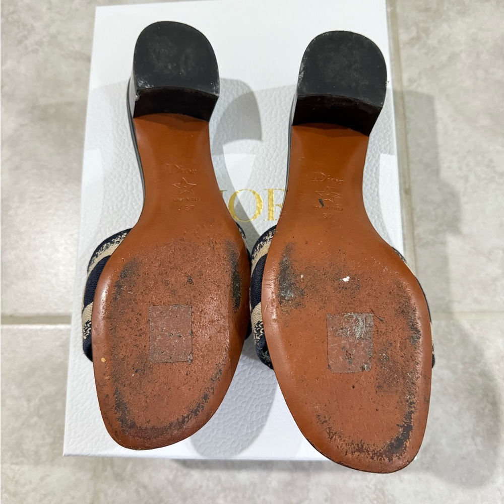 Dior dway heeled slide deep blue - Picture 3 of 5